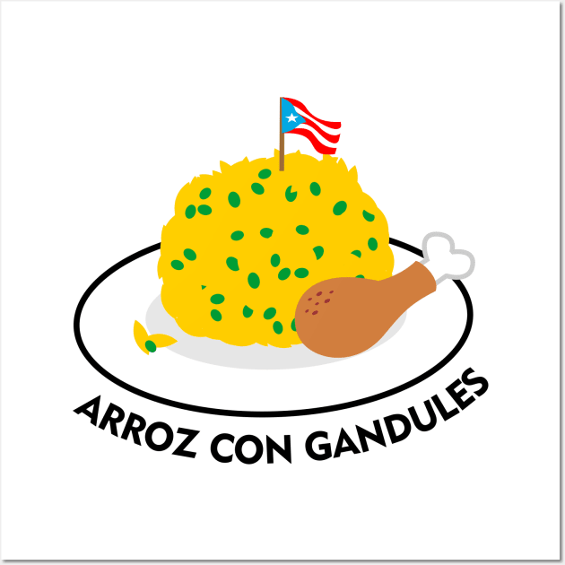 Arroz con Gandules Puerto Rico Food Rice Pigeon Peas Boricua Wall Art by bydarling